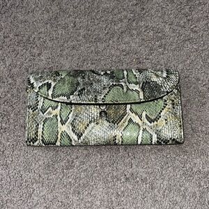 Snakeskin wallet clutch